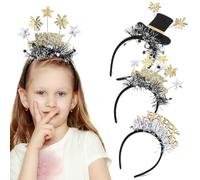 GANAZONO 3 Pièces Serre-têtes Tinsel Scintillants pour Fête Du Nouvel An Accessoires Cheveux Féminins Légers et Confortables pour Soirées Festives