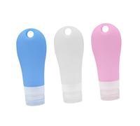 GANAZONO 3pièces Flacons de Voyage Silicone Contenants de Voyage pour Liquides Distributeurs Couvercles Hermétiques pour Produits de Toilette
