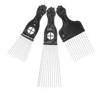 GANAZONO 3pièces Peigne Afro Métal Pour Coiffure Et Styling Des Cheveux Crépus Et Bouclés Outil Pratique Pour Hommes Et Adultes Pour Salon Et Usage Personnel