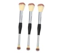 GANAZONO 3pièces Pinceaux Double Extrémité Pour Maquillage Pinceau à Blush Contouring Et Poudre Fibres Synthétiques Douces Pour Usage Professionnel Et Personnel