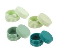 GANAZONO 4 pièces Boîte Pilules Silicone Portable Petite Boîte Pilules Facile à Ouvrir Organisateur de de Voyage Compartiments Larges pour Vitamines Assortiment Vert