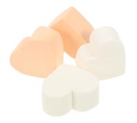 GANAZONO 4 pièces Éponges Maquillage Cœur Non-latex Confortables Applicateurs Pour Fond de Teint et Poudre Forme Spéciale Précise pour Yeux et Nez Peau Sensible Couleurs Couleur Aléatoire