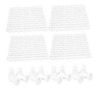 GANAZONO 4 Pièces Filtre Fond Aquarium Plaque de Séparation Réutilisable pour Aquarium Grille Modulaire avec Perforations pour Filtration et Installation Facile