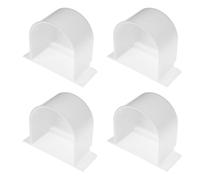 GANAZONO 4 Pièces Lot de Mangeoires Demi-Lune pour Cage à Oiseaux Bac Alimentaire Épais Bol Polyvalent pour Eau et Nourriture Adapté Aux Petits Oiseaux et Petits Animaux