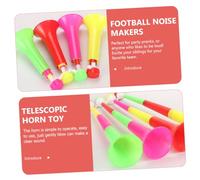 GANAZONO 4 pièces Lot Trompettes Télescopiques Plastique pour Supporter Football Jouets Sonores de Fête Sifflets Compacts pour Animation Sportive Couleur Aléatoire Couleur Aléatoire
