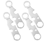GANAZONO 4 Pièces Outil Multifonction, Clé pour Réglage Rapide et Entretien | Métal Argenté, Ajuste L’écrou Kingpin, Usage pour Roues et Trottinette, Skaters et Longboard