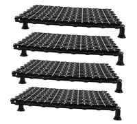 GANAZONO 4 Pièces Plaques de Filtration Aquarium PP Réutilisables pour Filtrage Impuretés Diviseurs Fonctionnels pour Vivier Poisson de Plates Noires avec Accessoires Meubles Aquarium