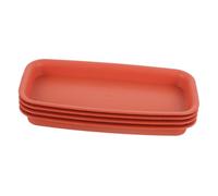 GANAZONO 4 pièces Soucoupes pour Plantes Rectangulaires Plastique Bac Goutte Fuite pour Pots Intérieurs et Extérieurs Plateau de Rempotage Stable pour Fleurs et Plantes