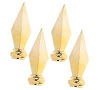 GANAZONO 4 pièces Tête de Mât pour Drapeau Alliage Aluminium Doré de Décorations pour Mâts de Salle de Conférence Résistantes et Faciles à Installer