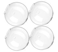 GANAZONO 4 pièces Vase Mural Suspendu Verre Transparent Jardinière Hydroponique Semi-Circulaire pour Plantes Air Décoration Murale Moderne et Gain de Place pour Bureau