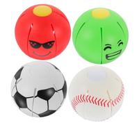 GANAZONO 4pièces Balles pour Chiens Pression Élastique Jouet Interactif Forme De Soucoupe pour Chiens pour Jouer Et Éduquer