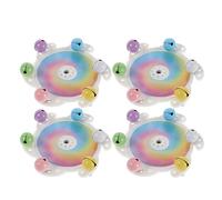 GANAZONO 4pièces Jouets pour Perruches Toupie Interactive avec Hochet et Clochettes Roue à Mâcher pour Oiseaux Cage Accessoires de Mastication pour Entraînement Intelligent