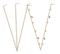 GANAZONO 5 pièces Chaînes de Cheveux à Glands avec Pinces Dorées pour Queue de Cheval Accessoires de Tresses Élégants pour Fêtes et Soirées