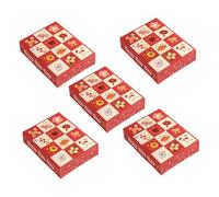 GANAZONO 5 Pièces DIY Paper Lottery Box Empty Raffle Case With Multiple Compartments For Year Party Game And