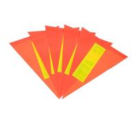 GANAZONO 5 pièces Drapeau de Sécurité Vélo Réfléchissant Fanions Triangulaires Portables pour Cyclisme Accessoires Avertissement Visibilité Haute pour Garçon Fille et Adultes