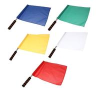 GANAZONO 5 pièces Drapeaux Signalisation Colorés pour Arbitrage et Commande Matchs Sportifs Légers et Polyester Haute Visibilité pour Jeux et Événements
