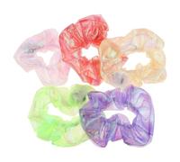 GANAZONO 5 Pièces LED Scrunchies Glow Hair Ties Lightweight Elastic Accessories For Festivals Neon Parties Halloween And Nighttime Outdoor Events