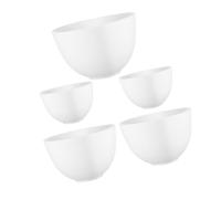 GANAZONO 5 pièces Set de Bols Silicone pour Mélange DIY Masques Visage Résistant Aux Antidérapant pour Soins Maison et Salon avec Variées Petits Moyens Grand
