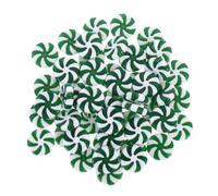 GANAZONO 50 Pièces Perles Acryliques Rondes Vert Blanc Pendentifs Décoratifs DIY pour Sapin de Noël Ornement et Portable pour Bricolage et Création Festive