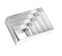 GANAZONO 5pièces Moule à Biscuits Rectangulaire Inox Pâtisserie Polyvalent pour Cookies Gâteaux et Pâtisseries Facile à Nettoyer et Maniable pour Toutes Occasions