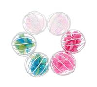 GANAZONO 6 Pièces Balles Jouets Froissées pour Chat Jeu Interactif Intérieur Lot de Balles sans Danger pour Jeunes Chats