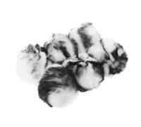 GANAZONO 6 pièces Balles Peluche pour Lot de Jouets Interactifs Noir Tacheté pour Jeu et Entraînement des Balls de Catnip Amusantes et Sûres