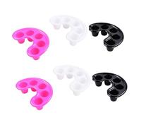 GANAZONO 6 pièces Bol de Trempage pour Ongles Bol Manucure Résistant aux Impacts Soin Mains avec Bain Dissolvant et Élimination Peau Morte pour Nutrition Cuticules et Retrait Faux Ongles