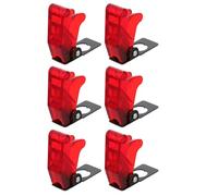 GANAZONO 6 Pièces de Capuchons de Protection Rouges pour Interrupteur à Bascule, Étanches et Antidérapants en Plastique et Fer, pour Bureau et Maison