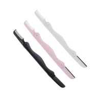GANAZONO 6 pièces Kit de Rasoir Sourcils Portable Double-face avec Peigne Coupe Précise pour Femmes Pliable et Léger pour Visage et Bikini Ensemble Couleurs Rose Clair Blanc Noir Rose