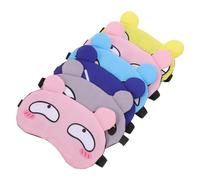 GANAZONO 6 pièces Masques de Sommeil Doux et Mignons pour Voyage Lot de Masques Occultants avec Bandeau Élastique Ajustable Confortables et Bloquant Totalement la Lumière pour Homme et