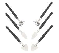 GANAZONO 6 Pièces Mini Garden Tool Set Small Stainless Steel Planting Spades for Succulent Potted Garden Care