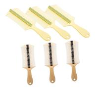 GANAZONO 6 pièces Peignes à Poux Double Face à Dents Ultrafines avec Manche Ergonomique pour Adultes Garçon Fille et Animaux Lot de Noirs Verts pour Élimination des Pellicules et Démêlage