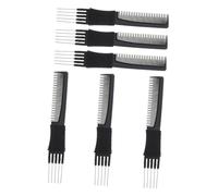 GANAZONO 6 pièces Peignes Queue Professionnels Acier Inoxydable Ergonomiques et Multi-fonctions Accessoires Coiffure pour Salon et Usage Personnel