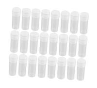 GANAZONO 60 pièces Tubes à Échantillons Plastique avec Capuchon Vissé Lot de Tubes Transparents pour Stockage Échantillons Laboratoire Conteneurs Pratiques pour Essais Éducatifs et