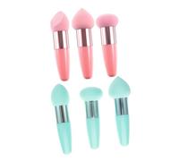 GANAZONO 6pièces Kit Éponges Maquillage Avec Poignée Mousses Fond De Teint Souples Pour Liquides Poudrage Et Correcteurs Pen Brush Cosmétique Portable Pour Femme