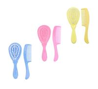 GANAZONO 6pièces Peigne Et Brosse Garçon Fille Brosse De Bain Né Peigne De Sécurité Pour Démêler Cheveux Fins Et Masser Chevelu