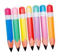 GANAZONO 7 Pièces Crayons Gonflables Géants PVC Décorations Rentrée Scolaire Accessoires de Fête Colorés pour Salle de Classe et Anniversaire Jaune Rose Orange Bleu Vert Rouge