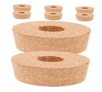 GANAZONO 8 Pièces Bouchons Liège pour Vases Hydroponiques Couvercles Bois Creux Compatibles avec Pots à Propagation Eau Bouchons Réutilisables pour Jardinage Intérieur et Bureaux