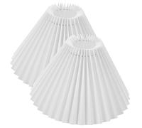 GANAZONO Abat-Jour Plissé En Tissu 24 Cm Pour Lampes De Table Accessoire De Lampe Facile À Installer Protection Contre La Poussière Pour Bureau Et Chambre Style Moderne Pour Salon Et Bar