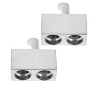 GANAZONO Adaptateur Double pour Câble d'Entrée d'Amplificateur de Voiture en Alliage d'Aluminium Connecteur Audio Haute Puissance 2 Pièces Résistance Thermique et Électrique Compatible