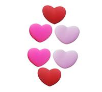 GANAZONO Amortisseurs De Raquette De Tennis en Silicone De Cœur, Lot De 6, Pratique Et Résistant, Adaptés Aux Joueurs Souhaitant Lester Leur Raquette