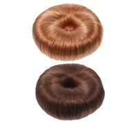 GANAZONO Anneaux et Cheveux Bien Coiffés Chignon 2pcs pour Extensions de Coiffure Faciles à Utiliser en Plastique et Résine Chignon Magique DIY