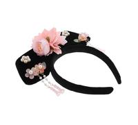 GANAZONO Antique Chinese Qing Hair Hoop Headband for Traditional Costume for Photoshoots Parties and Performances