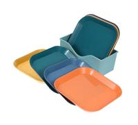 GANAZONO Assiette Plate pour Chat avec Base Antidérapante Multicolores pour Petits Chats et Animaux à Pattes Courtes Facile à Nettoyer et Empilable pour Usage Intérieur et Extérieur