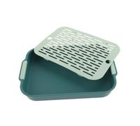 GANAZONO Bac à Litière Lapin Rectangulaire Rehausse Anti-éclaboussures, Plastique Épais Non Glissant, Taille Moyenne, pour Cage De Petits Animaux, Adapté Lapins Et Hamsters