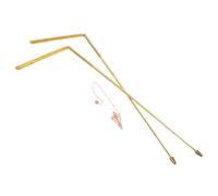 GANAZONO Baguettes de Sourcier Robustes en Cuivre Ensemble 2 Pièces Télescopiques Bâtons de Divination Portables pour Radiesthésie Extérieure Détection d'eau Chasse Fantôme et