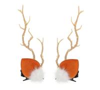 GANAZONO Barrette Cerf Lumineuse Noël de Pinces à Cheveux Branche Antler Glowing Accessoire Cheveux Cosplay Fête Nouvel An Cadeau Chasseur Femme Fille