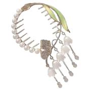 GANAZONO Barrette Cheveux Femme en Alliage Fleur de Muguet et Pampille Élégante pour Queues de Cheval, Accessoire Décoratif Facile à Fixer pour Fêtes et Séances Photo