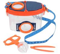 GANAZONO Boîte D’Observation D’Insectes Loupe Portable Garçon Et Filles, Taille Moyenne, Transparente, pour Exploration Scientifique Nature Extérieur, Kit Découverte Éducatif Insectes en Orange