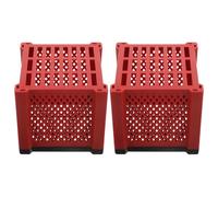 GANAZONO Boîte de Filtration pour Aquarium 2 Pcs Rouge 115 X 115 X 11 CM en PVC Résistant Compatible Pompes Filtres Aquarium Purificateur d'eau pour Réservoirs d'eau et Bassins
